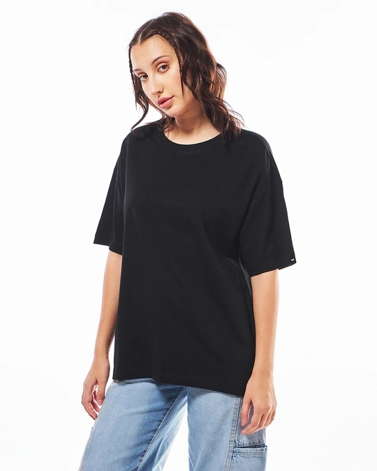 Women's Black Oversized T-shirt