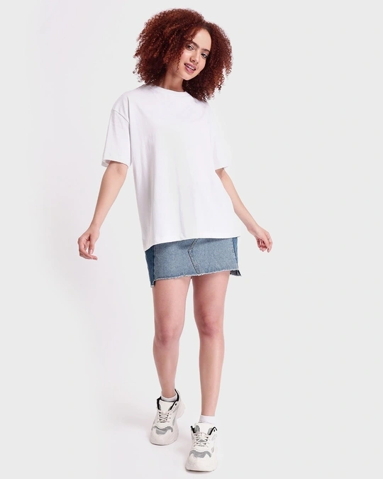 Women's White Oversized T-shirt