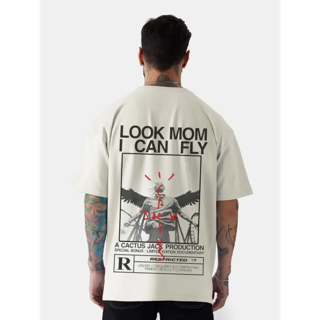 Everyday Oversized Tee -  Cactus Jack Flight(White)