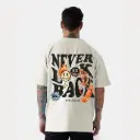 Everyday Oversized Tee - Don't Look Back (White)