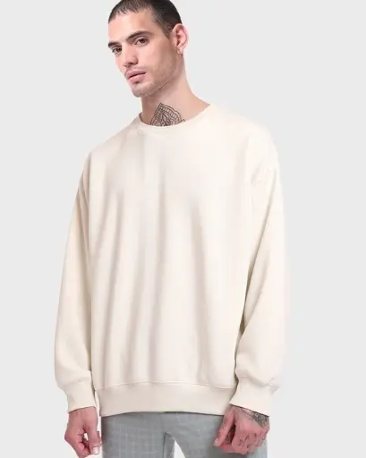 Men's White Oversized Sweatshirt